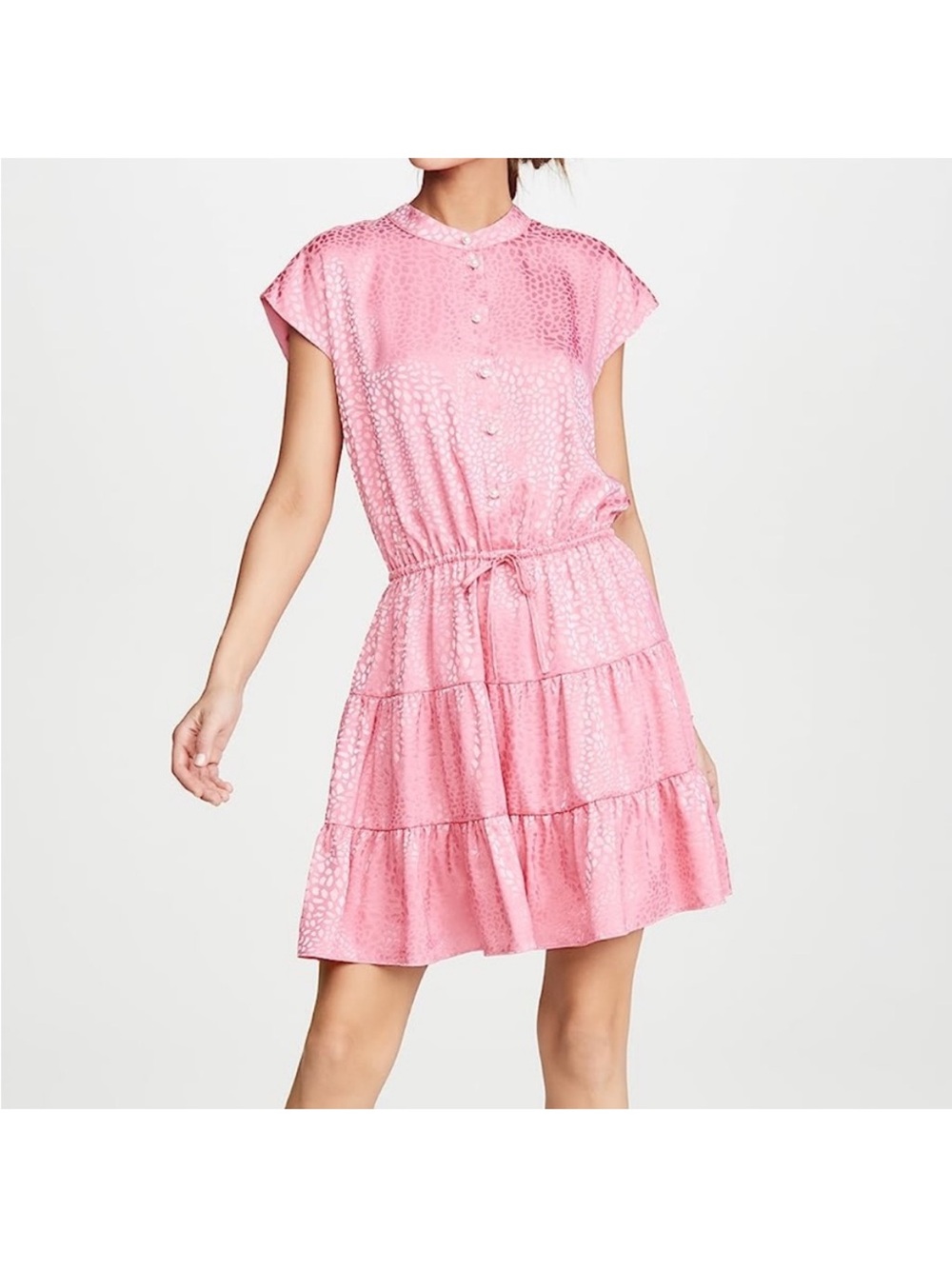 Rebecca Minkoff Pink Button-Front Mini Dress
